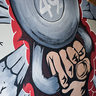 Picture of mural on the wall at CrossFit Alaska.
