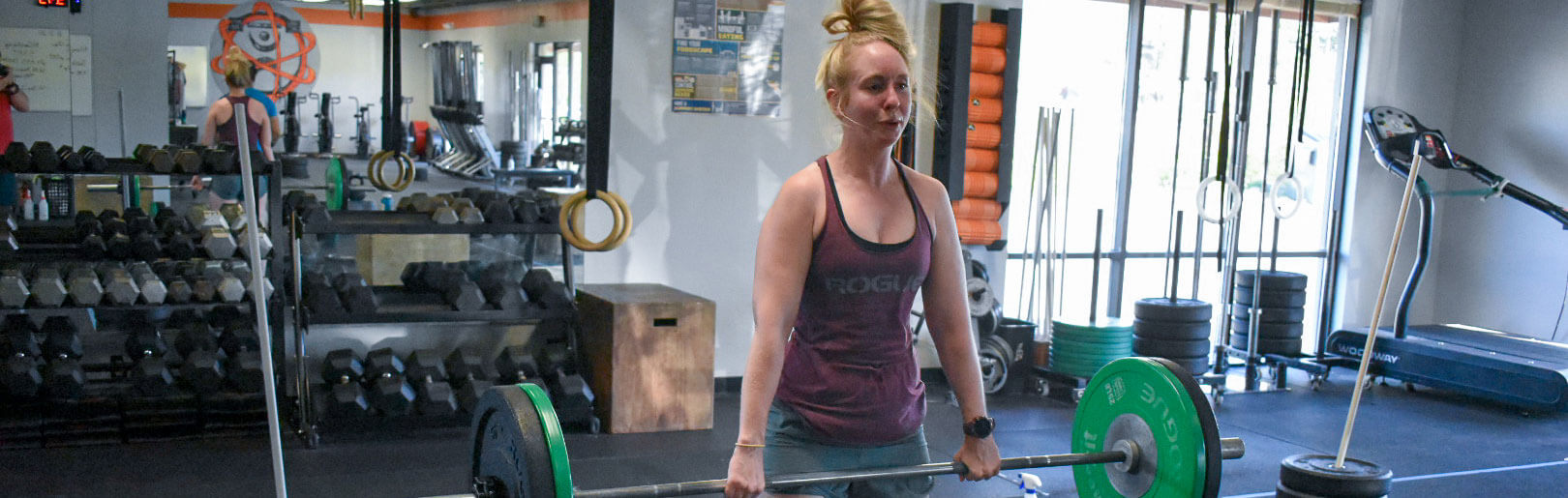 Member deadlifts at CrossFit Alaska.